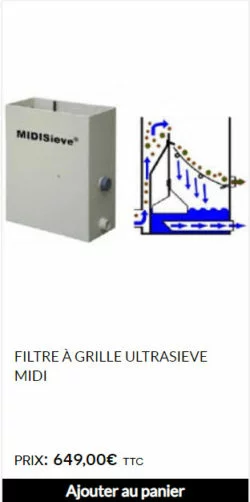 filtre à grille ultrasieve midi