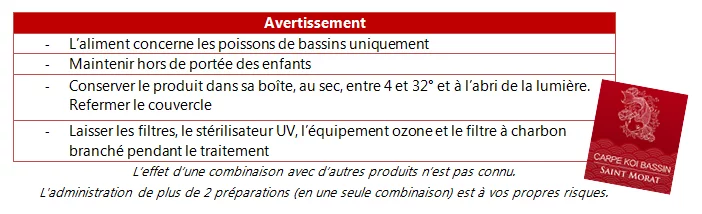 l'aliment LERNEX Anti-Parasite pour Carpe Koi