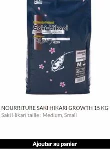 Nourriture Saki Hikari growth 15 kg