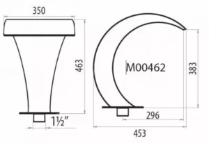 mesure ornement aquatique cascade