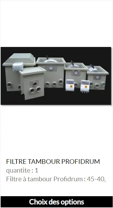 filtre a tambour profidrum