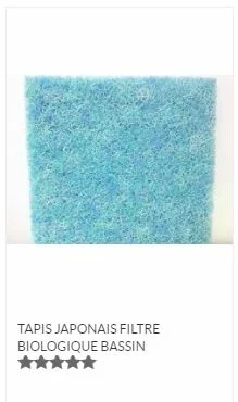 média de filtration Tapis japonais