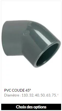 PVC COUDE 45°