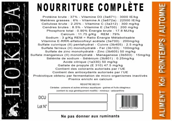 Hokida nourriture complète