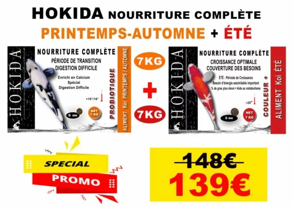 Hokida printemps et été nourriture koi