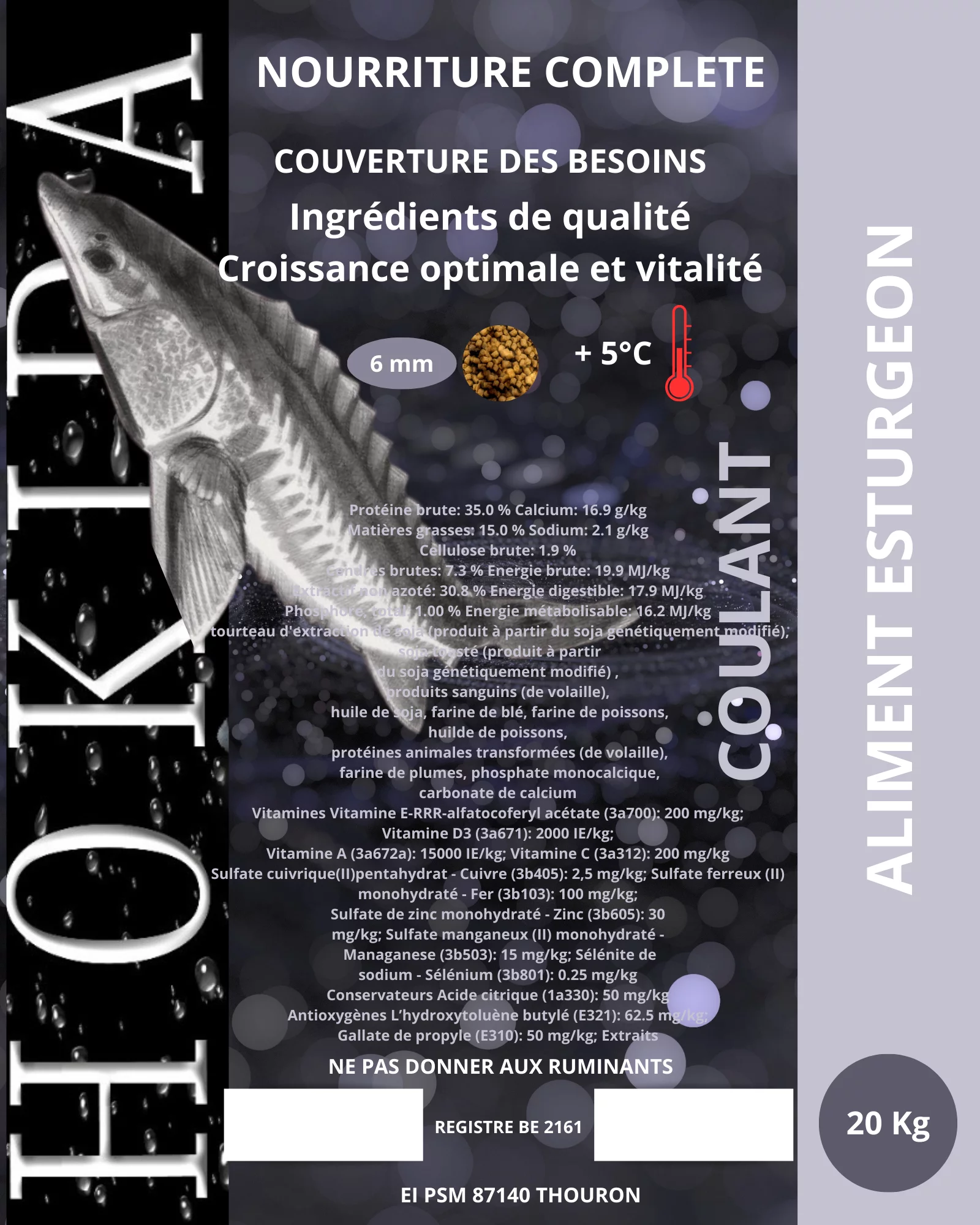 Hokida nourriture esturgeon