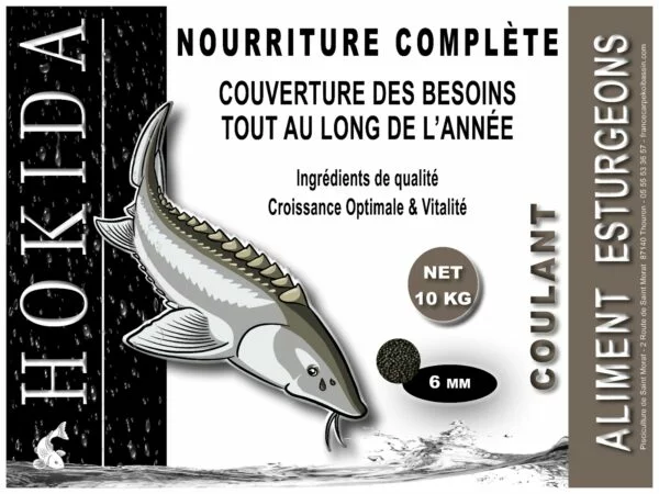 Nourriture esturgeon bassin