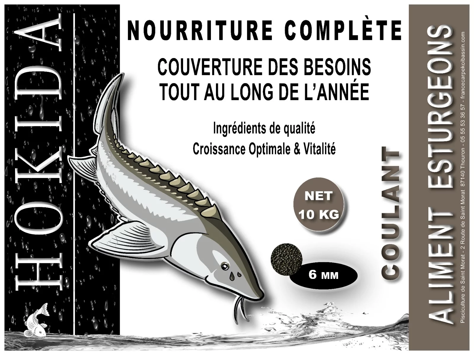 Nourriture esturgeon bassin