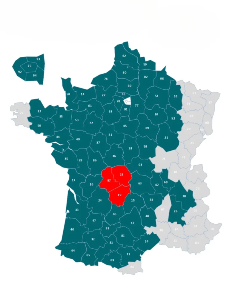 Carte Livraison Koï France