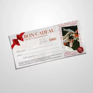 Carte cadeau France Carpe Koï bassin 100€